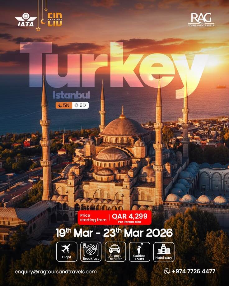Turkey Tour Package from Qatar _ Istanbul 5 Days Holiday 🇹🇷✈️